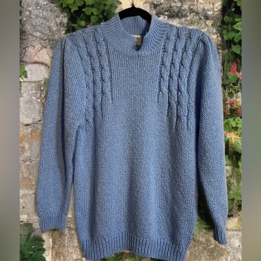 Vintage Bristol Court Elegant Blue Women's Sweater Size S